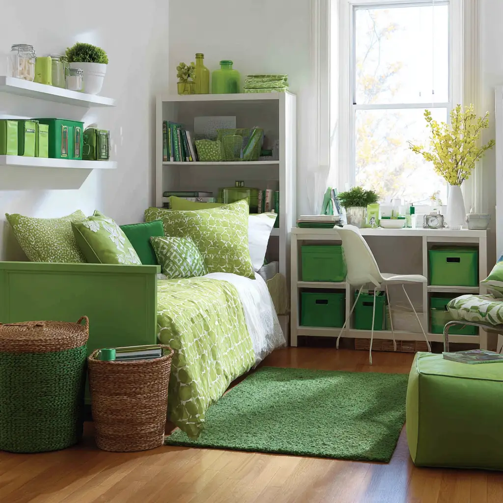  Use Green Storage Bins or Baskets