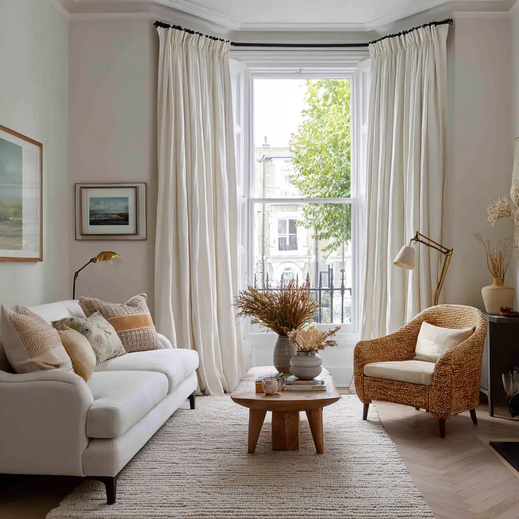 Use White Curtains for a Breezy Feel