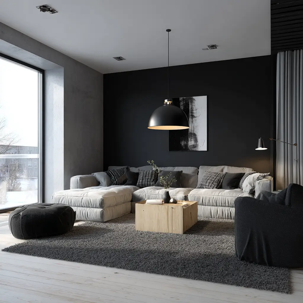 Use a Black Accent Wall