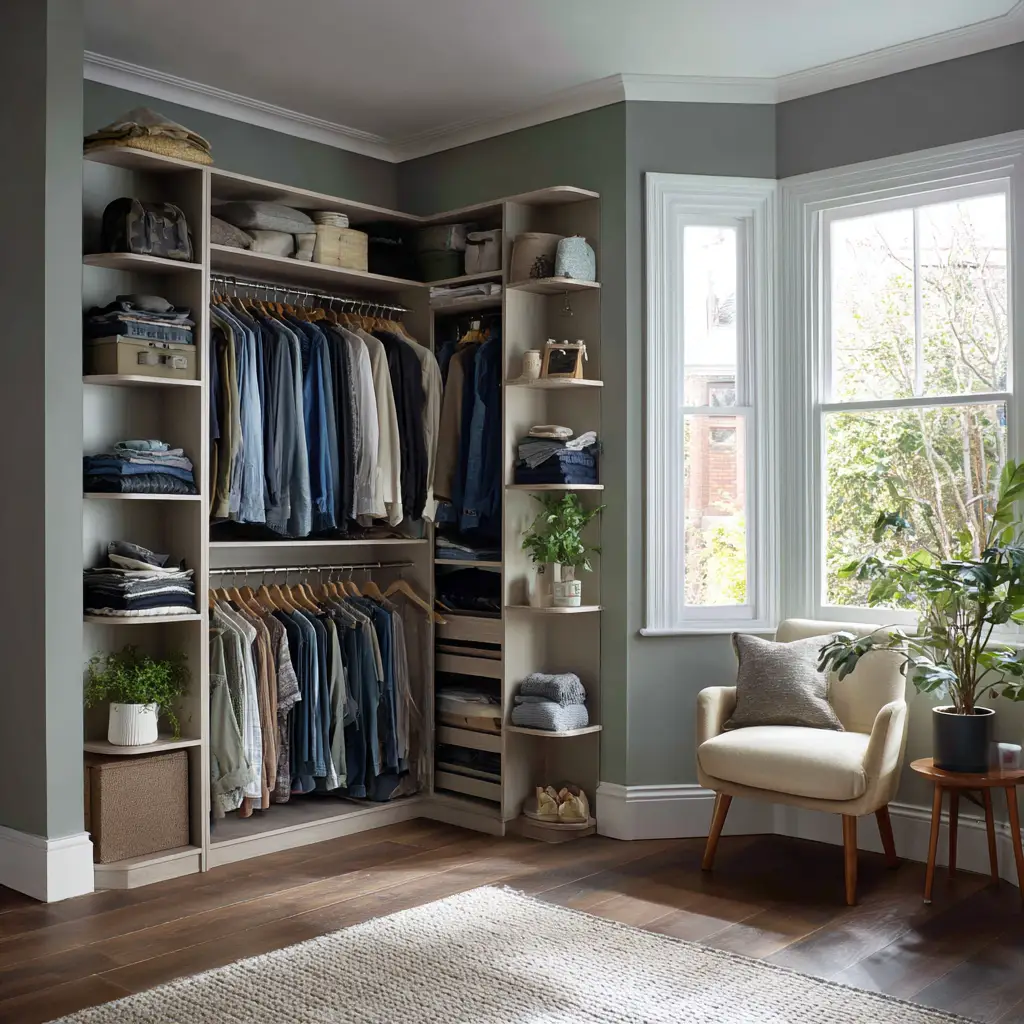 Use a Corner Wardrobe Unit