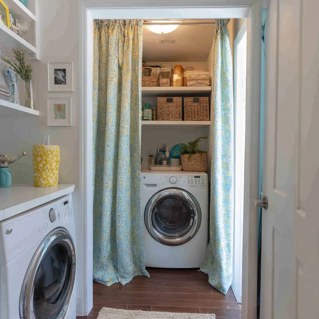 Use a Curtain to Conceal Appliances