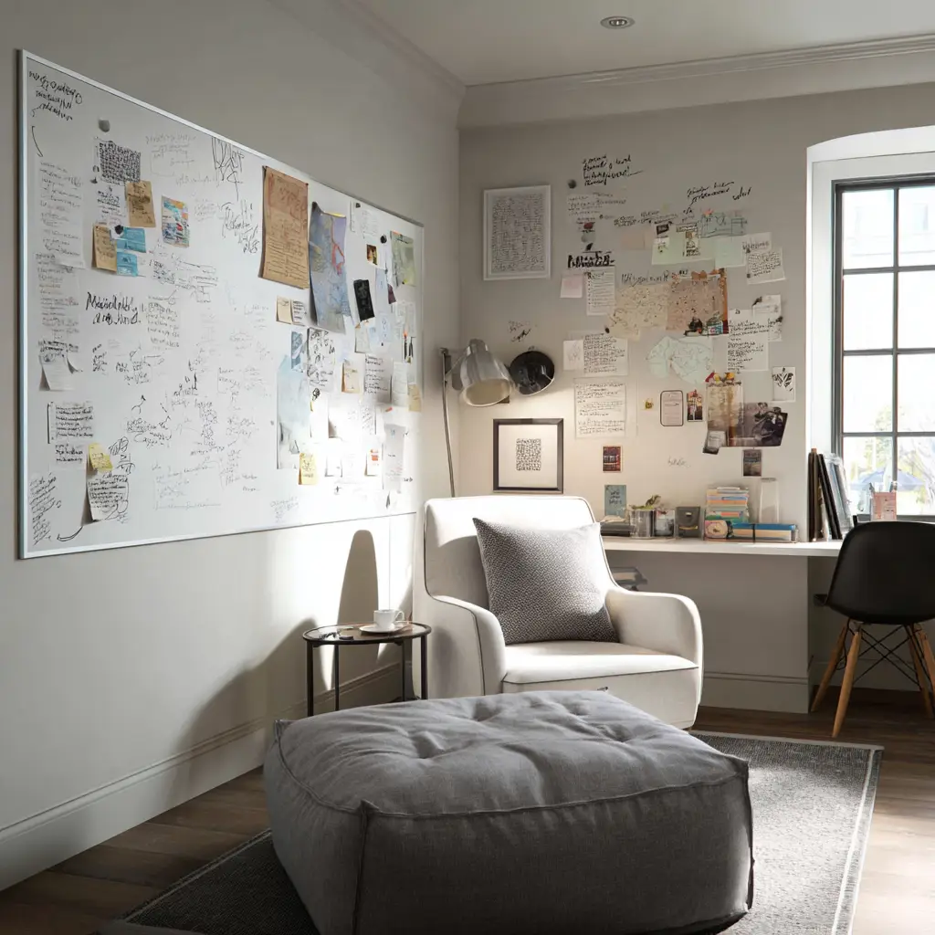 Use a Magnetic Whiteboard or Pinboard