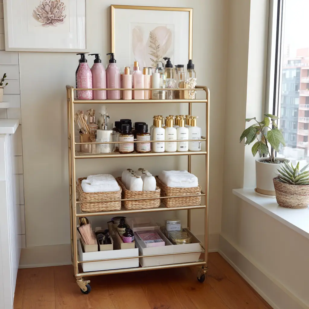 Use a Rolling Cart for Supplies