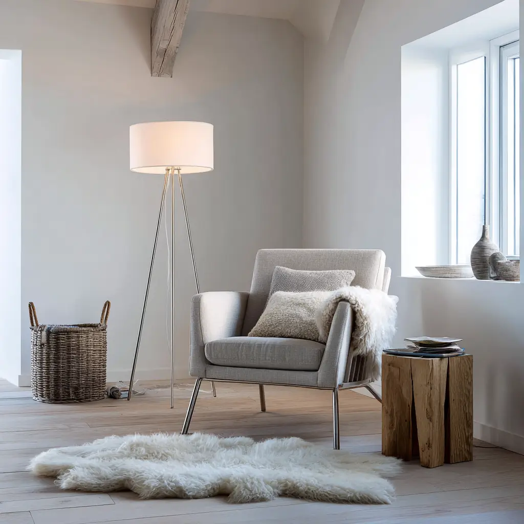 Use a Slim Floor Lamp for Lighting