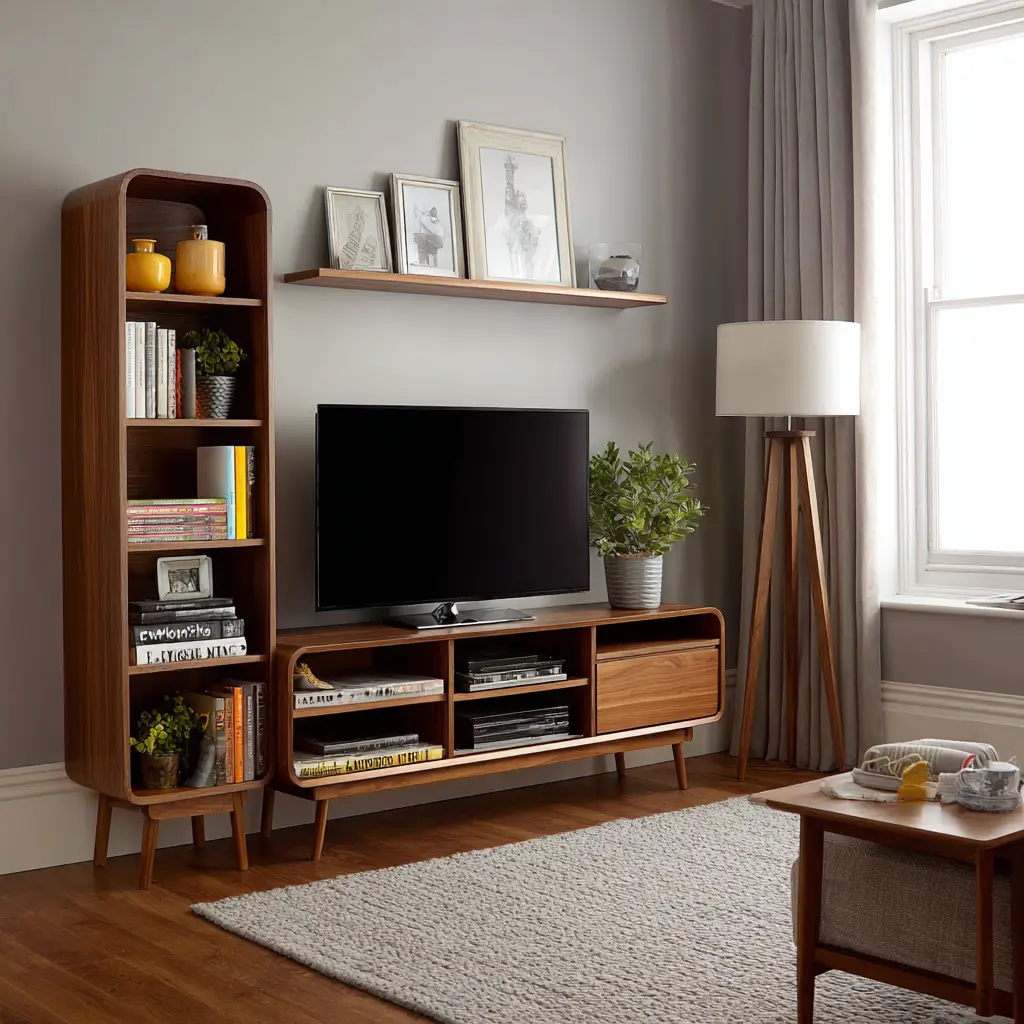 Use a TV Stand with Vertical Storage