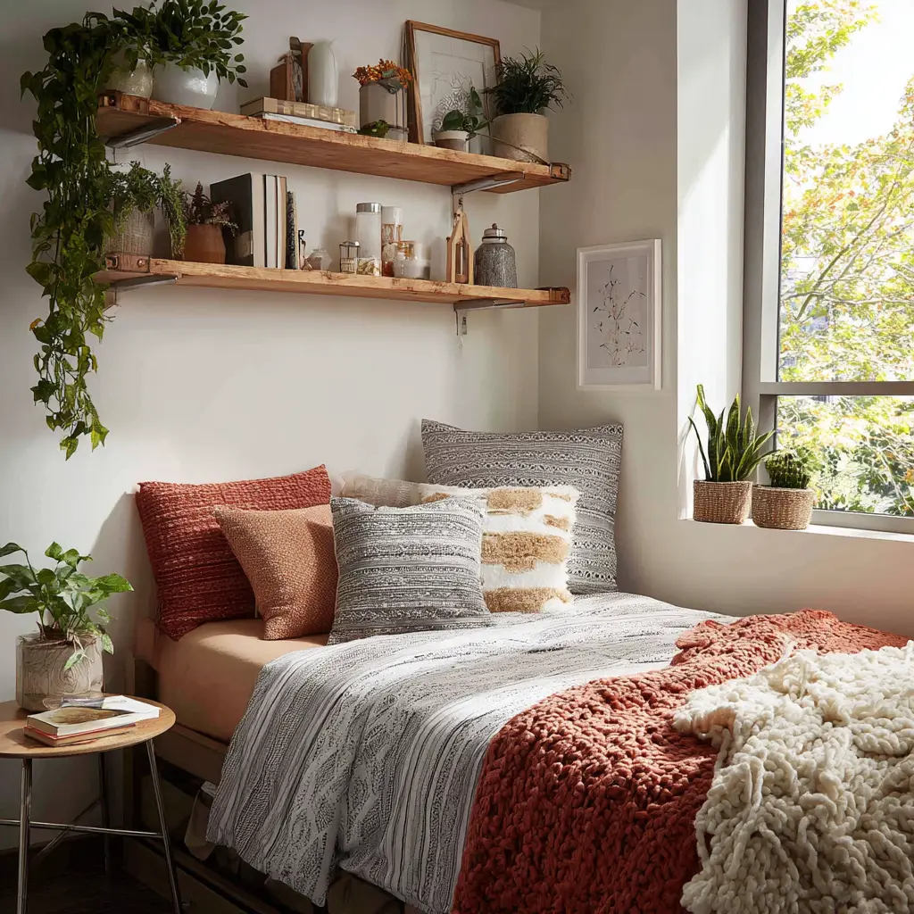 Use an Over-the-Bed Shelf