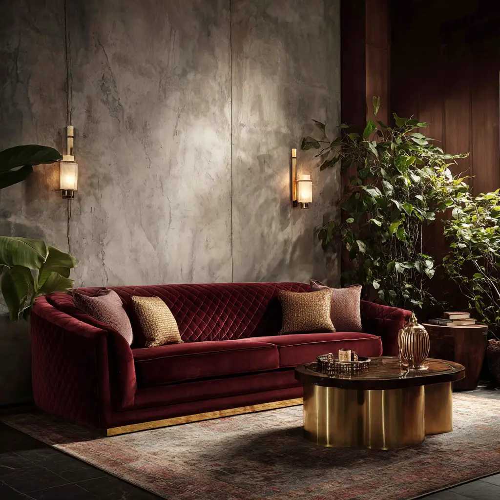 Velvet Upholstery in Deep Tones