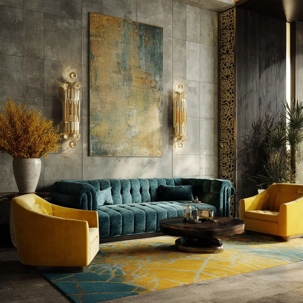 Velvet and Gold Accents