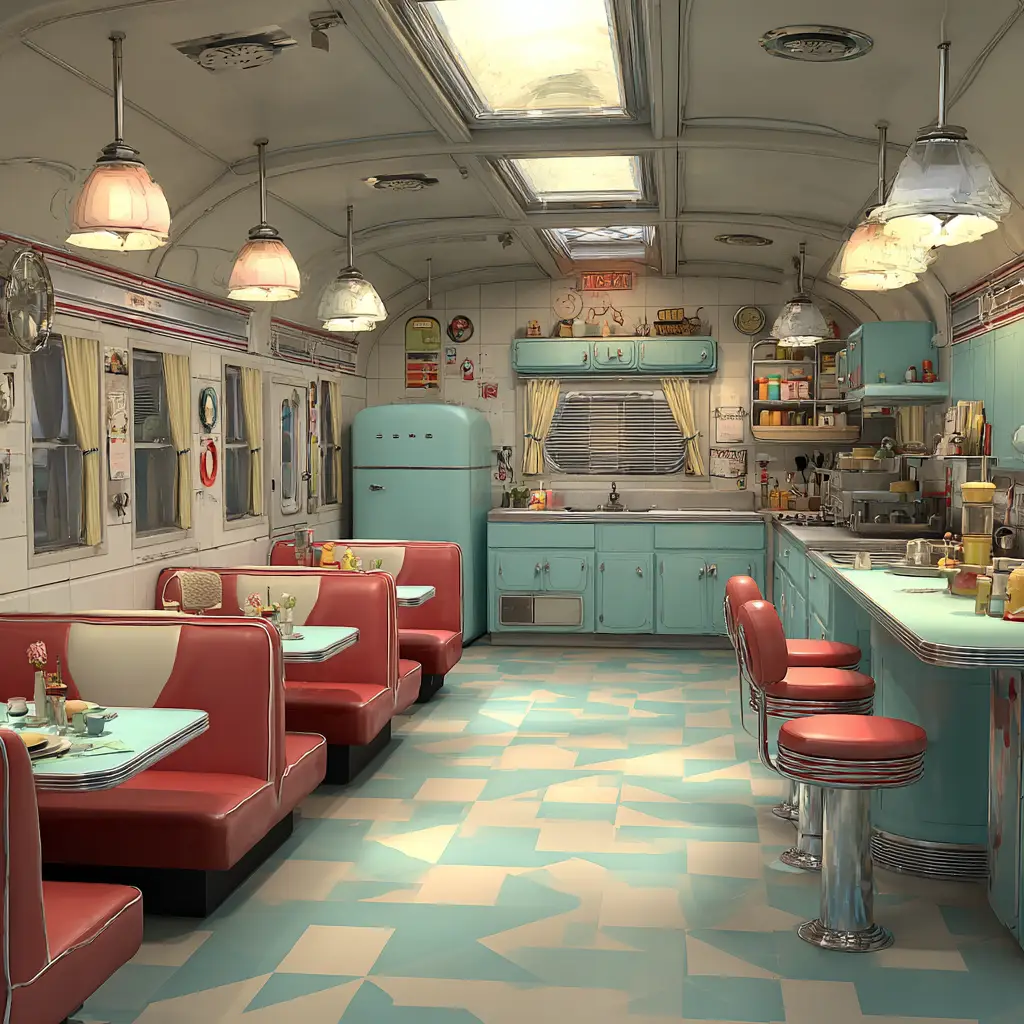 Vintage Diner Kitchen