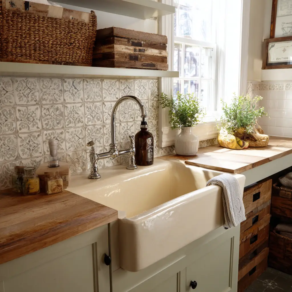 Vintage Sink and Gooseneck Faucet