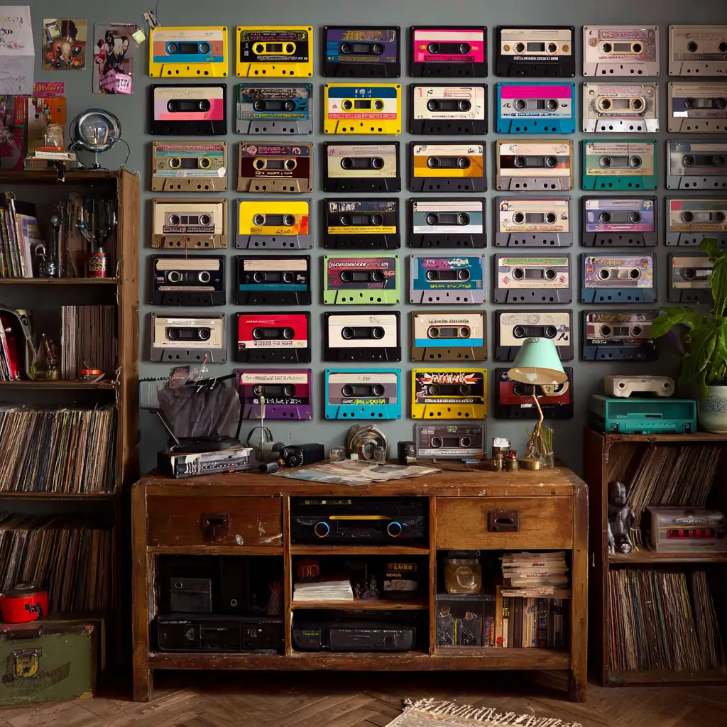 Vinyls and Cassettes on Display