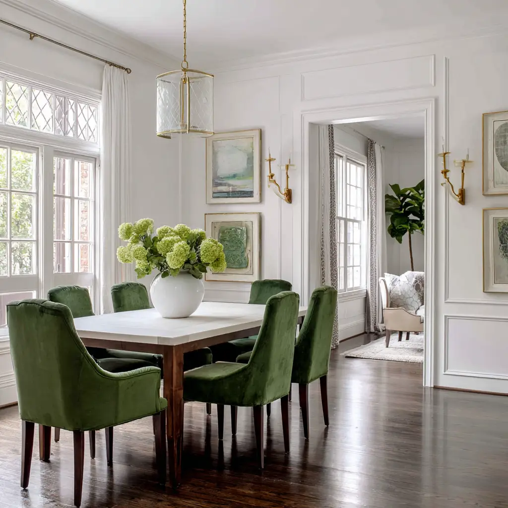 White and Greenery