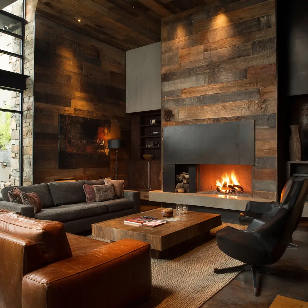 Wood Clad Fireplace Surround