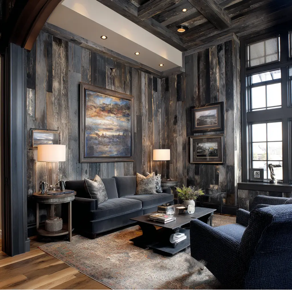 Wood Paneled Accent Wall