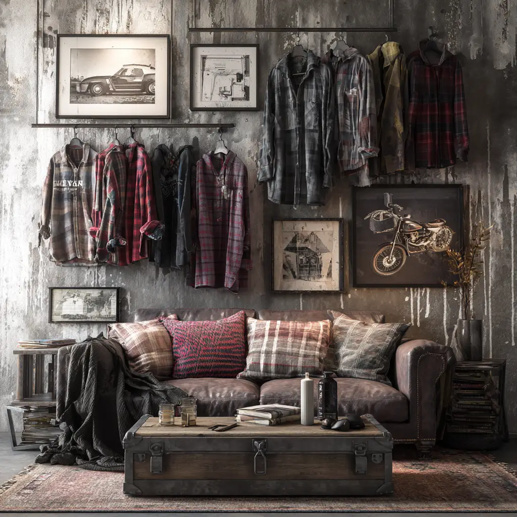 A Wall of Clothing or Flannels