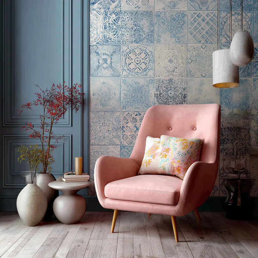 Accent Wall with Peel-and-Stick Wallpaper