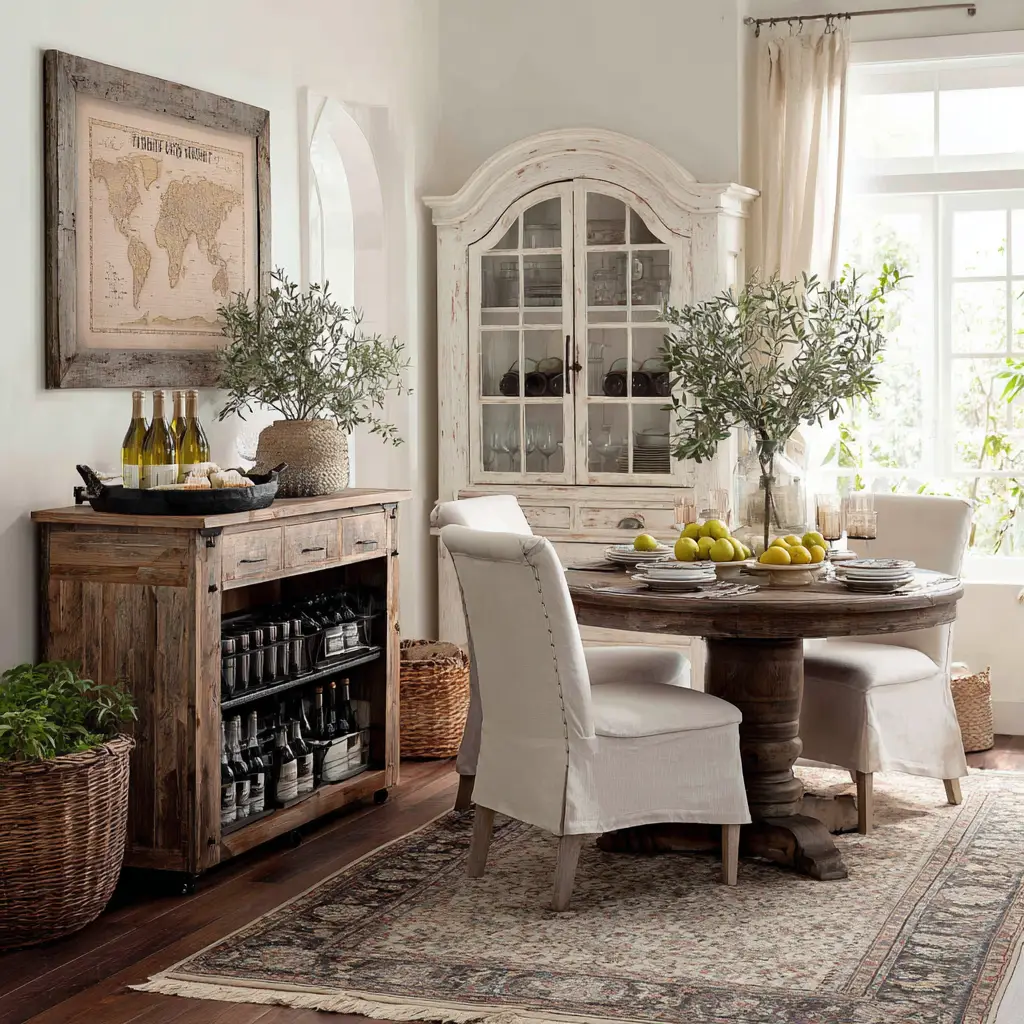 Add a Bar Cart or Cabinet