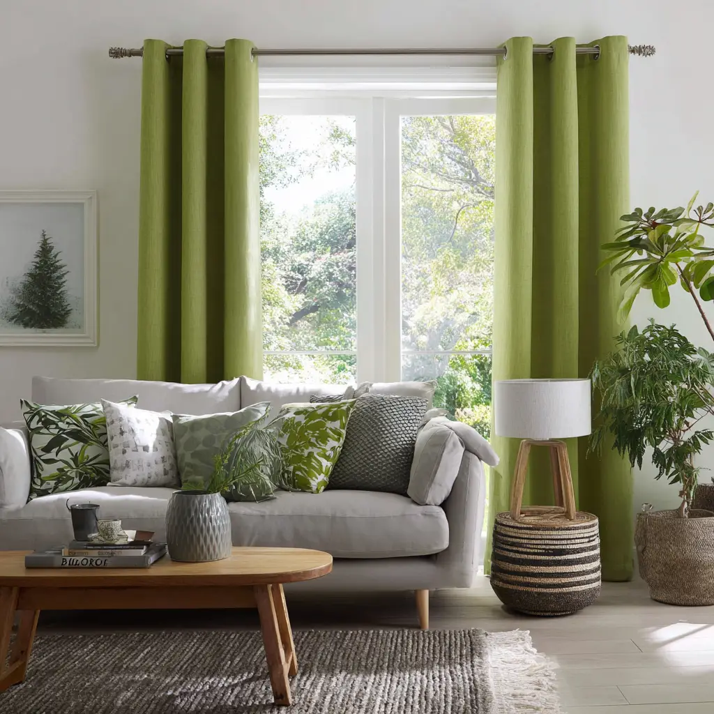Avocado Green Curtains with Grommets