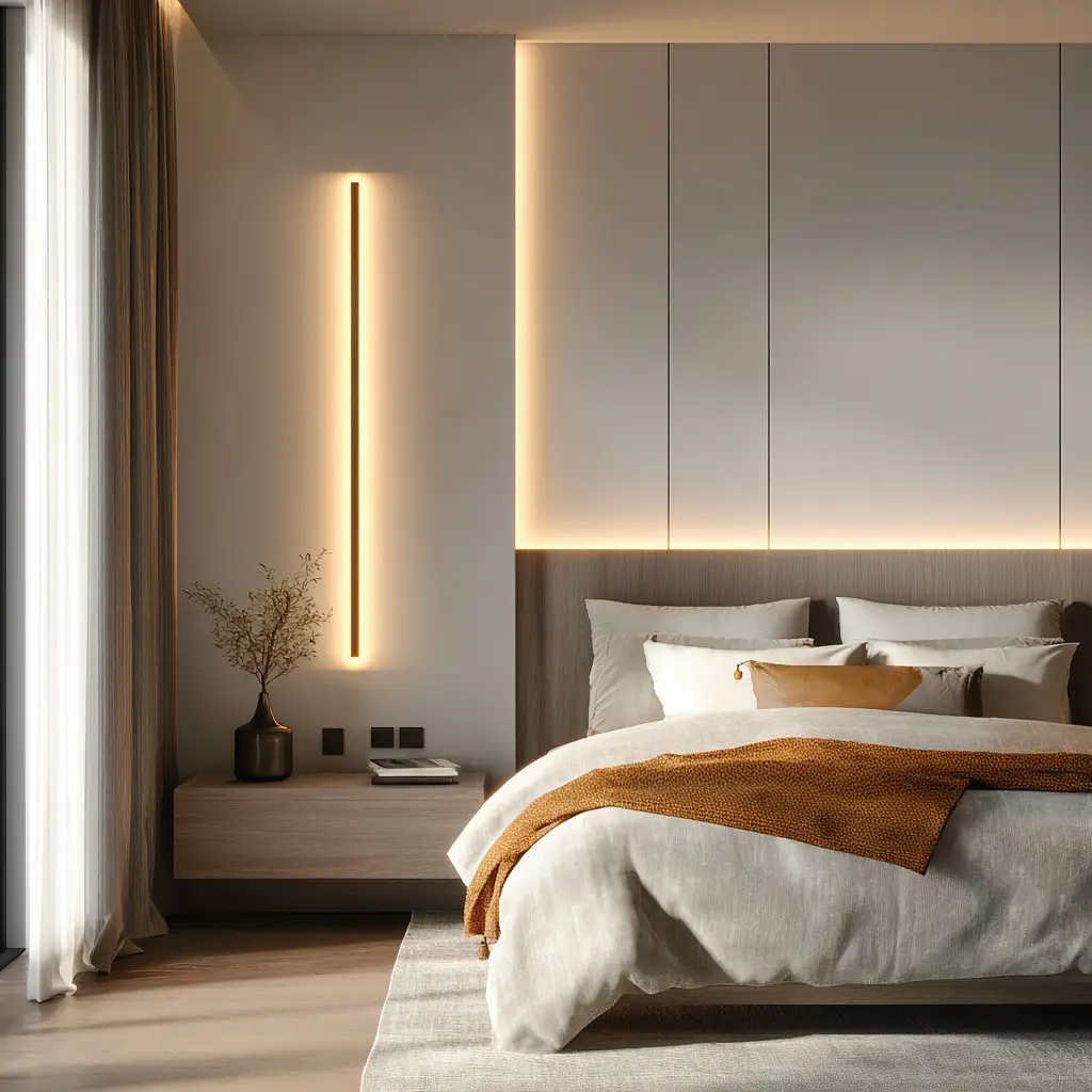 Bedside dimmable sconces