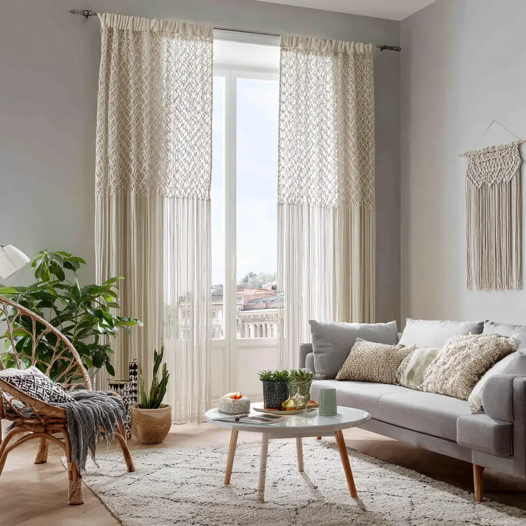 Boho macramé panels
