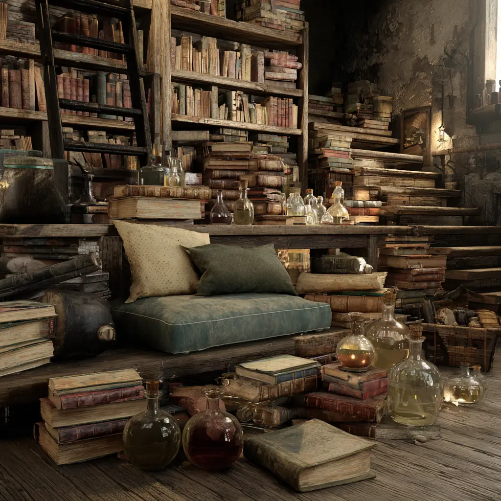 Books, Stacks, and Spell Bottles