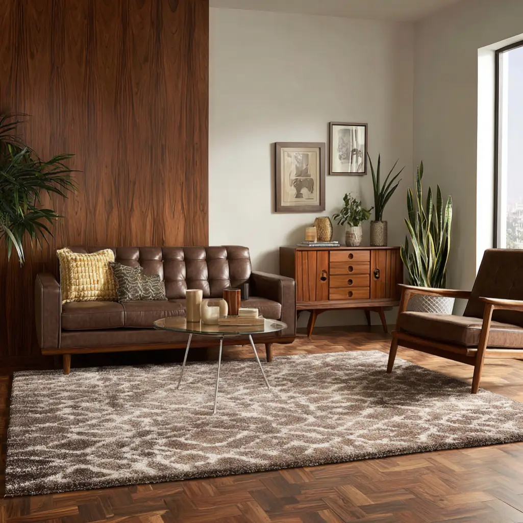 Brown Statement Rug