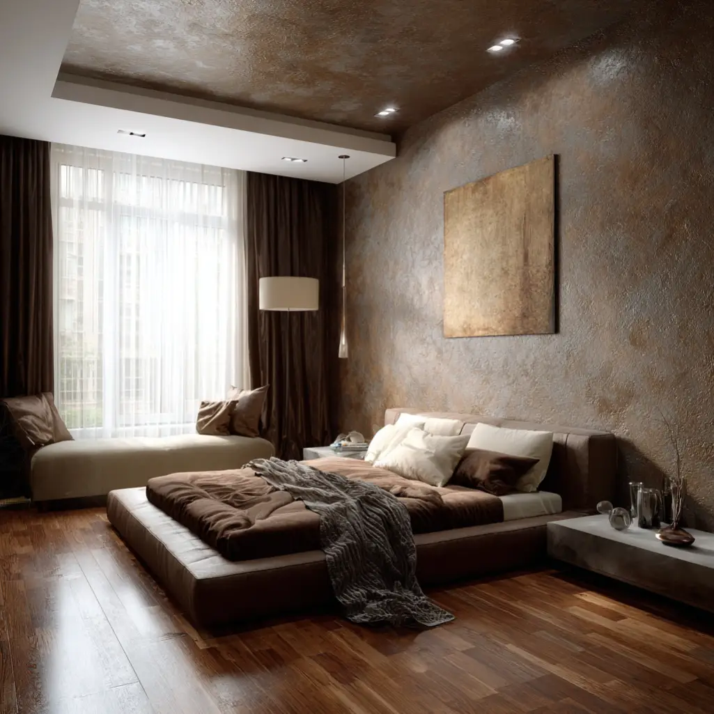 Brown Textured Walls
