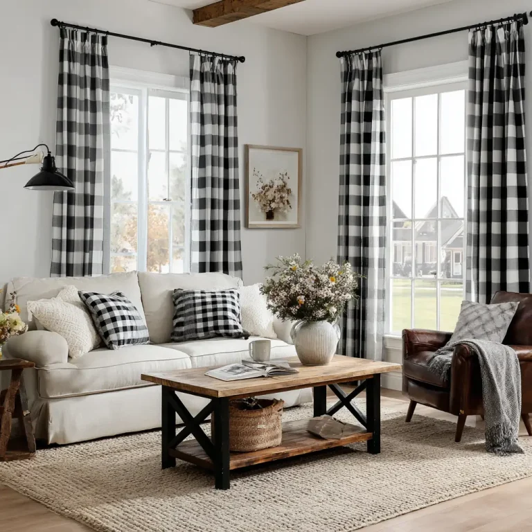 17 Farmhouse Living Room Curtains to Warm Up Your Space
