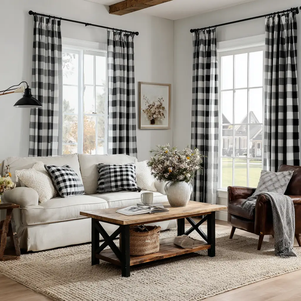 Buffalo Check Curtains