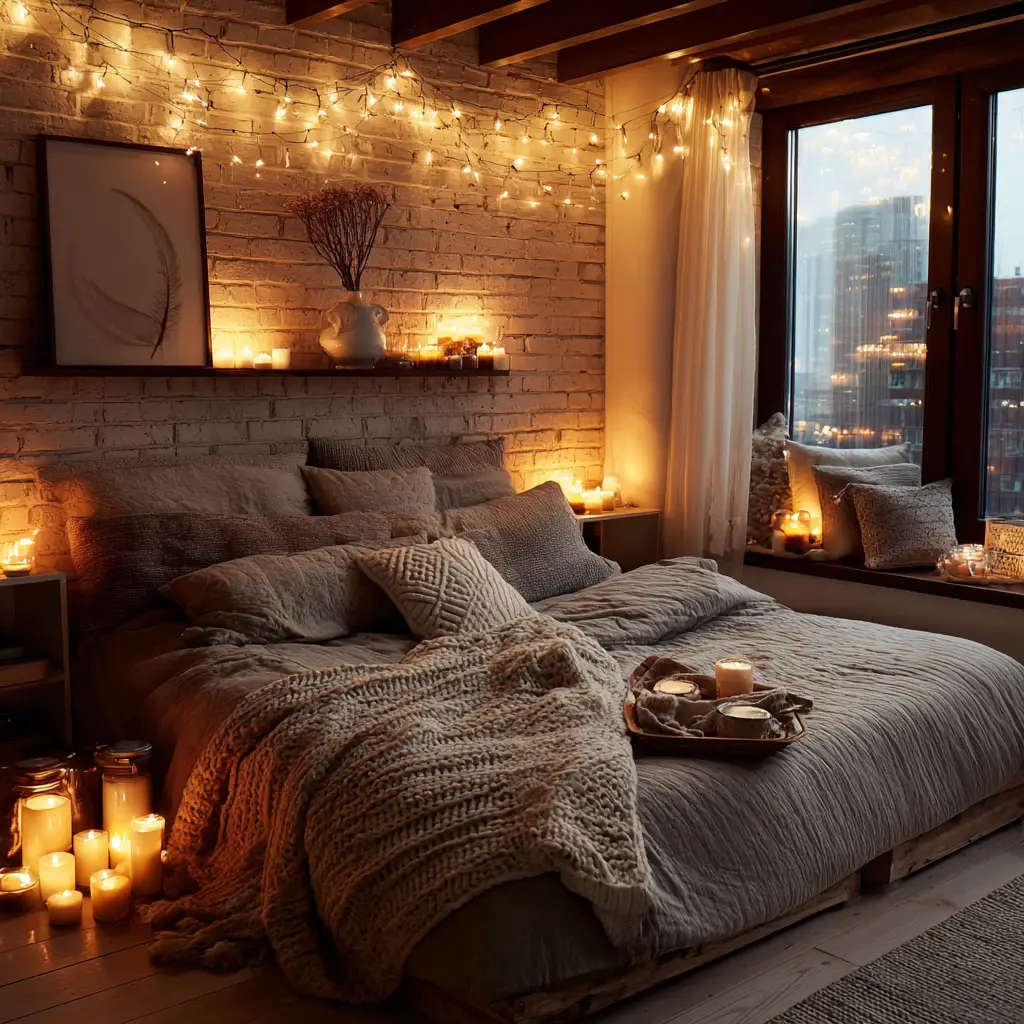 Candlelight and warm-toned lighting