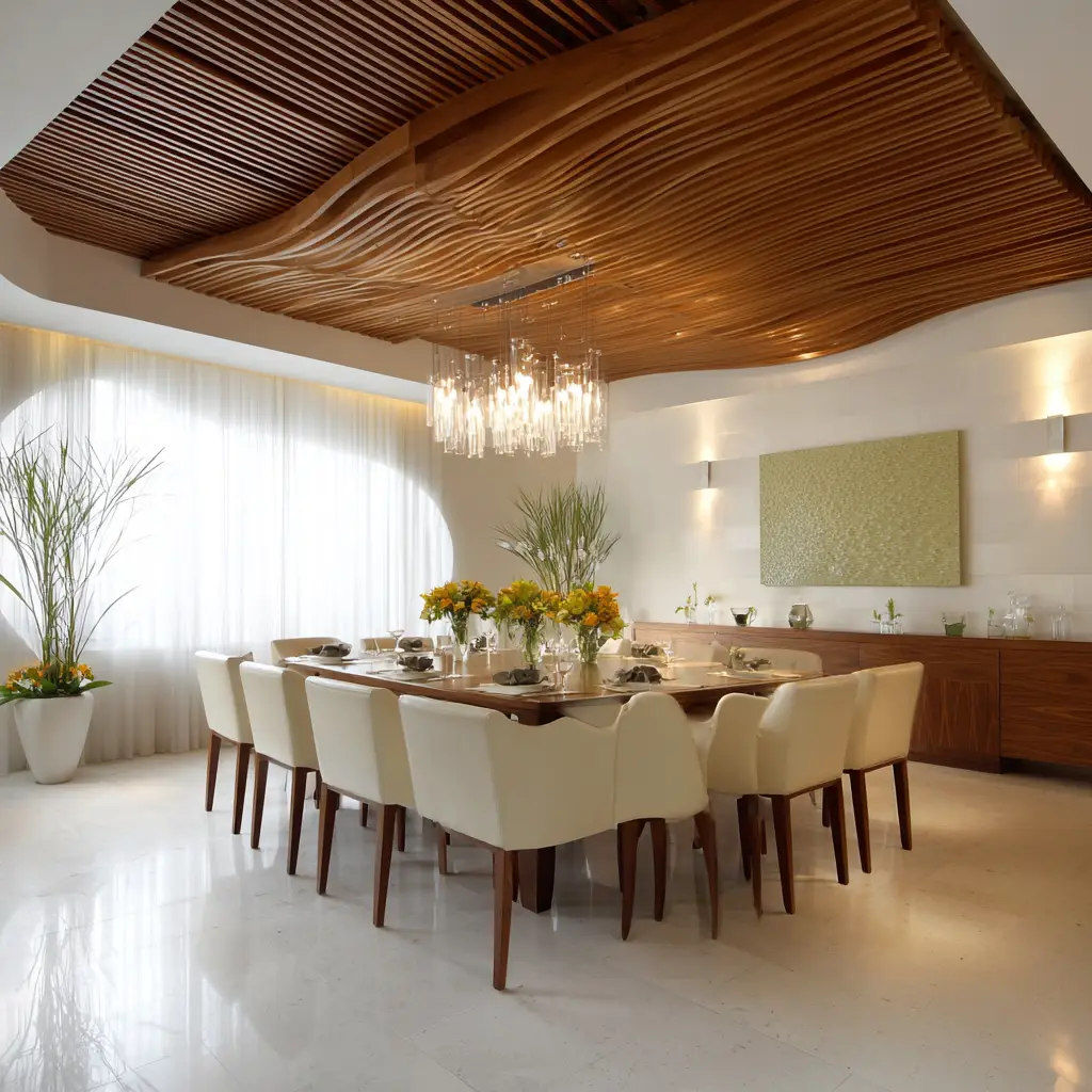Ceiling with Wooden Slats