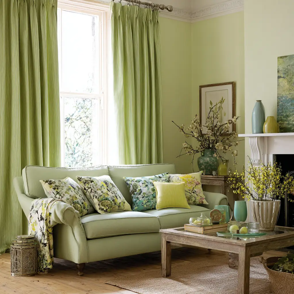 Celadon Green Curtains