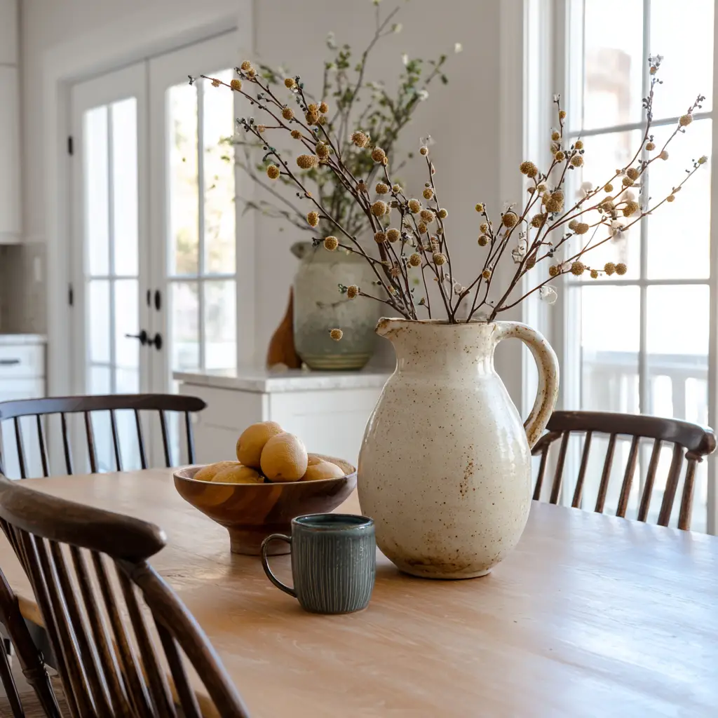 Ceramic Pitcher with Branches