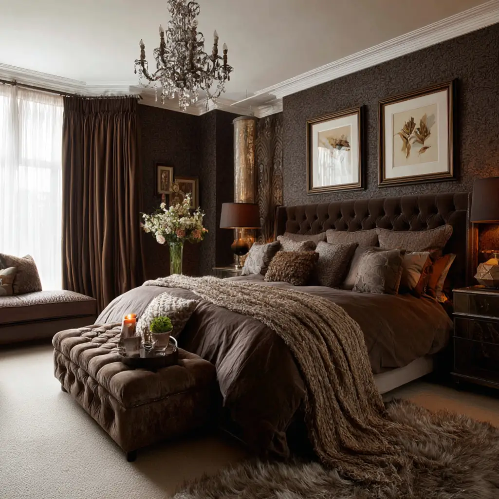 Chocolate Brown Curtains for Drama