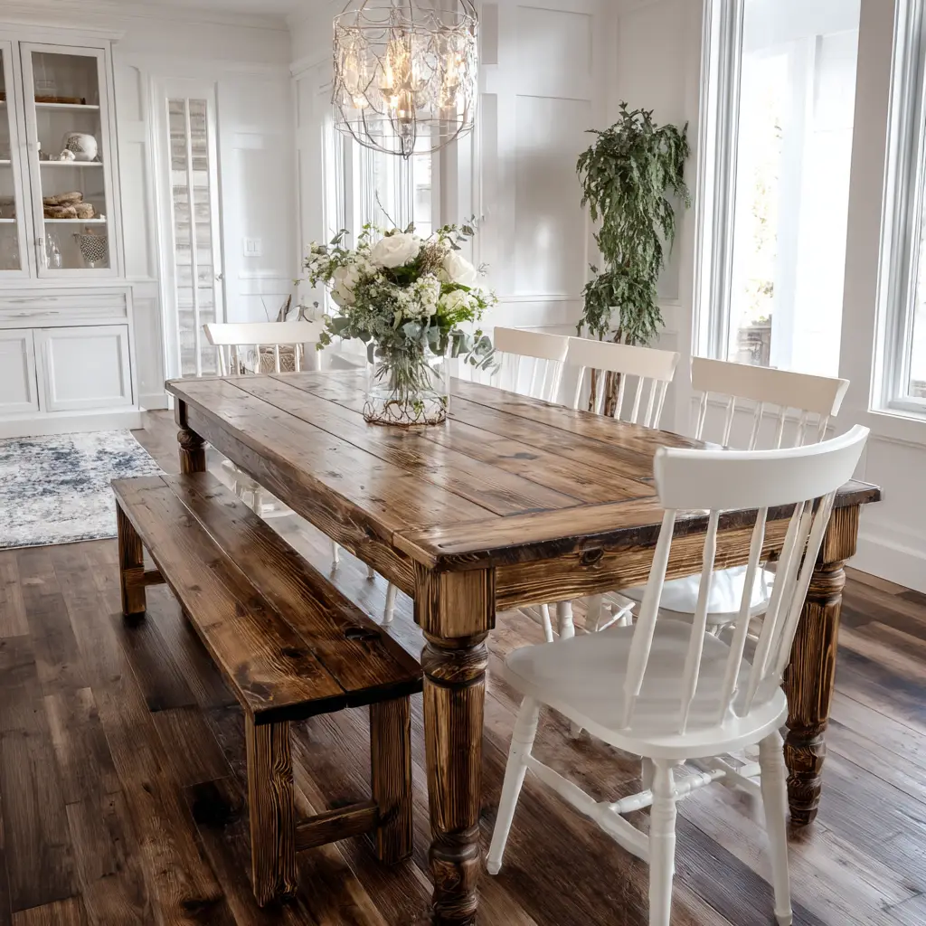 Classic Pine Farmhouse Table