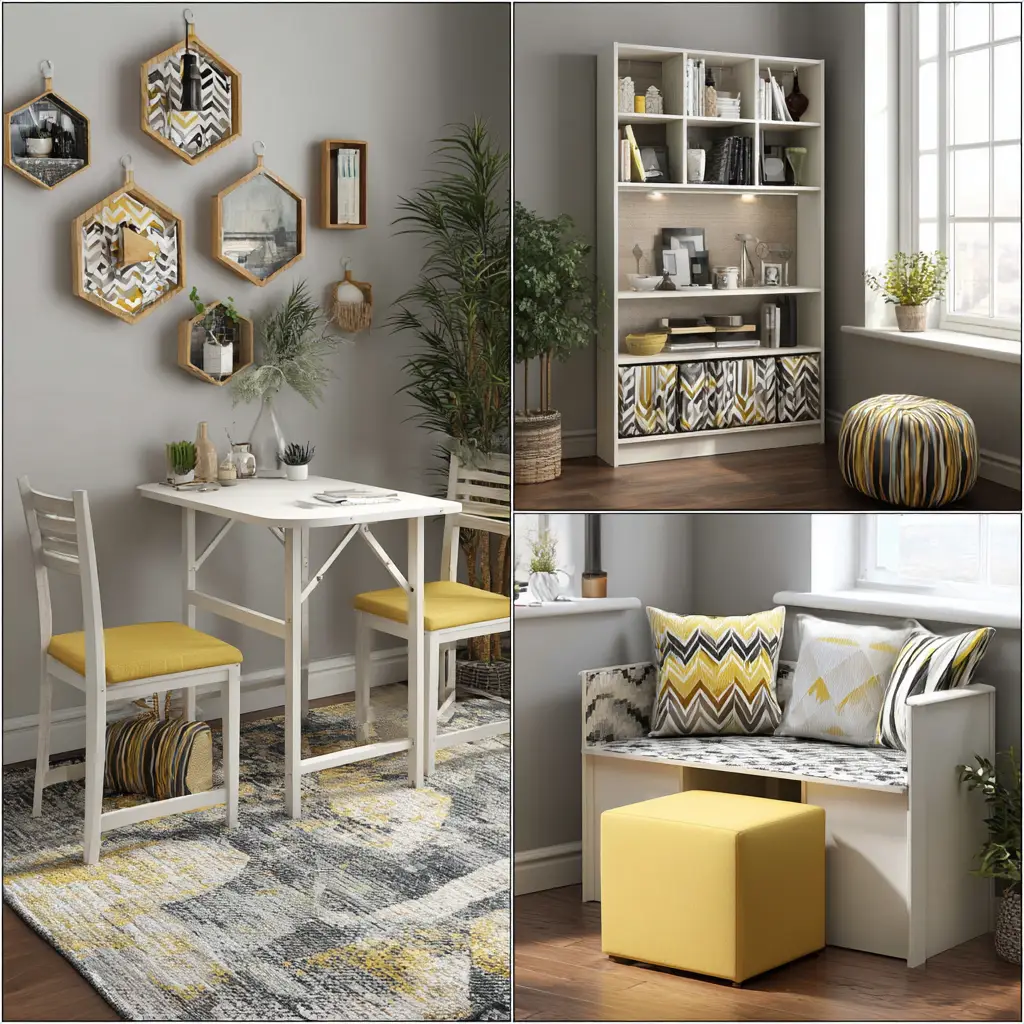 Consider foldable furniture