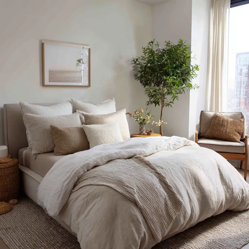 Cozy layered bedding