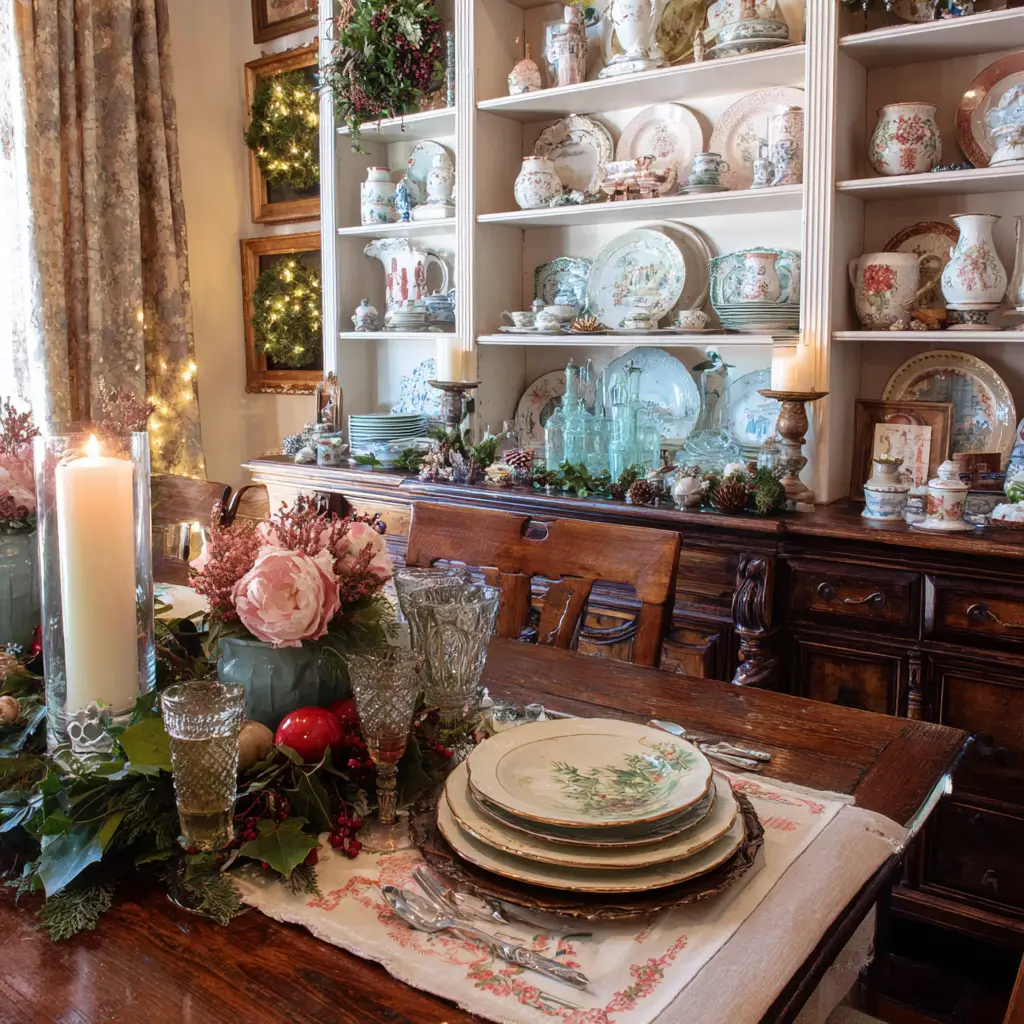 Display Christmas Dishes and Serveware