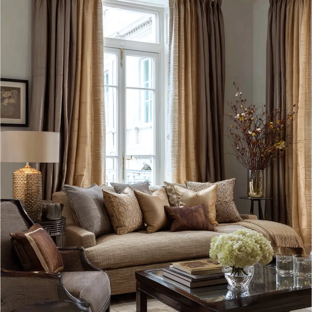 Earth-tone curtains