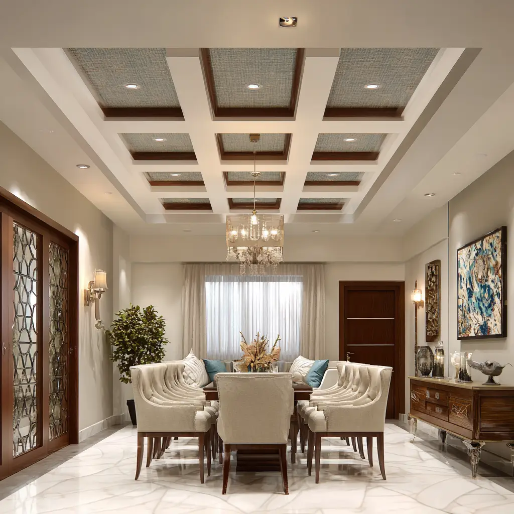 Fabric-Inspired False Ceiling