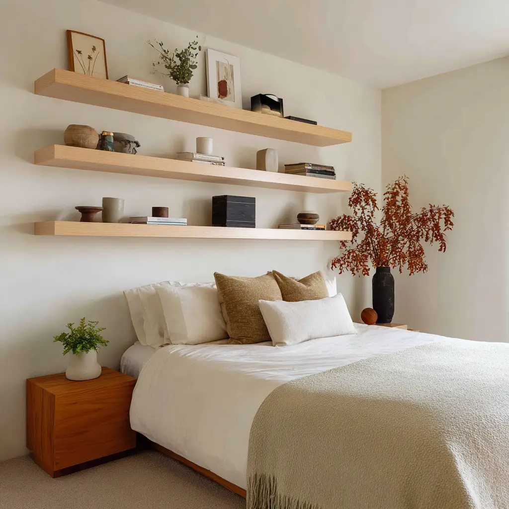Floating shelves for select items