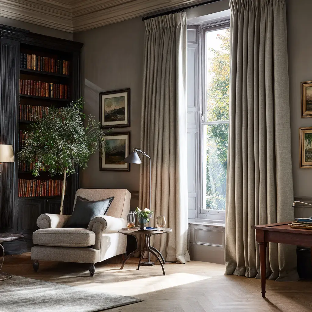 Floor-to-Ceiling Linen Panels
