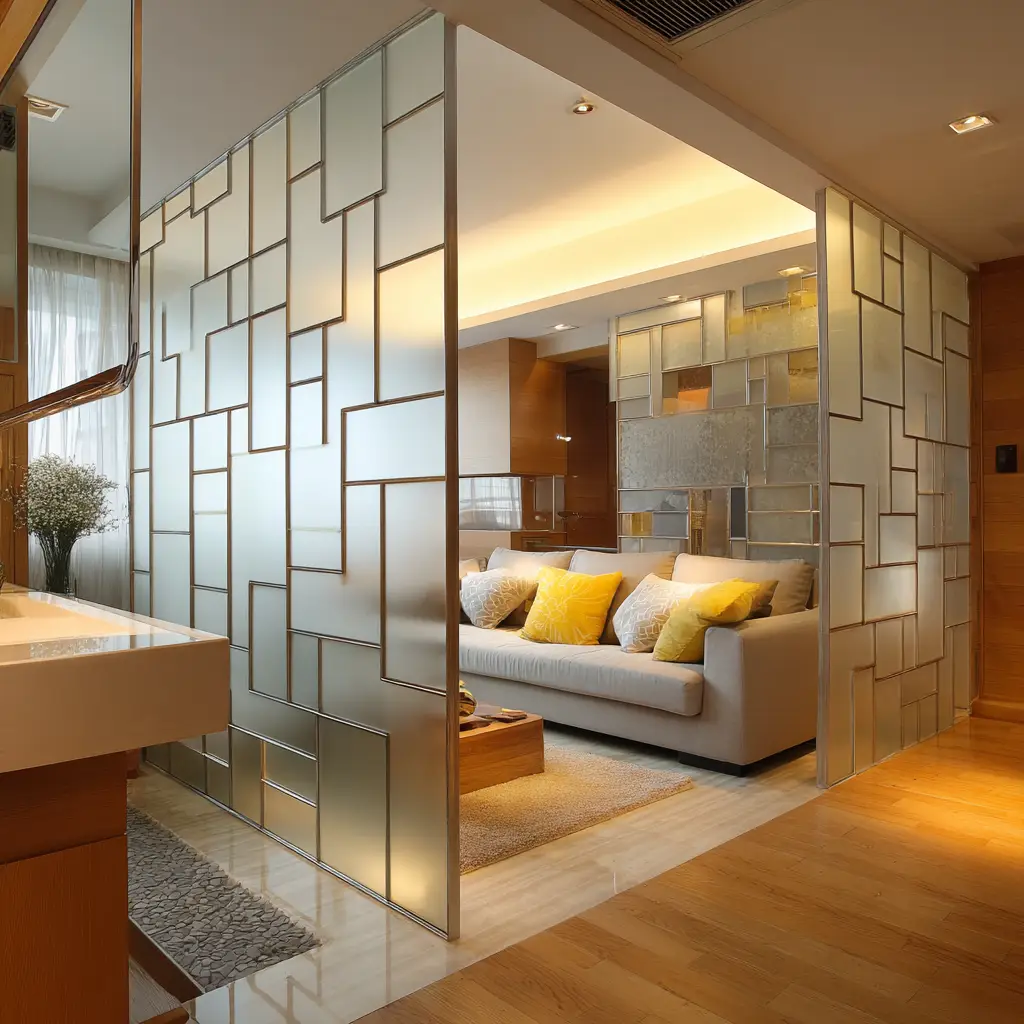 Frosted Glass Partition