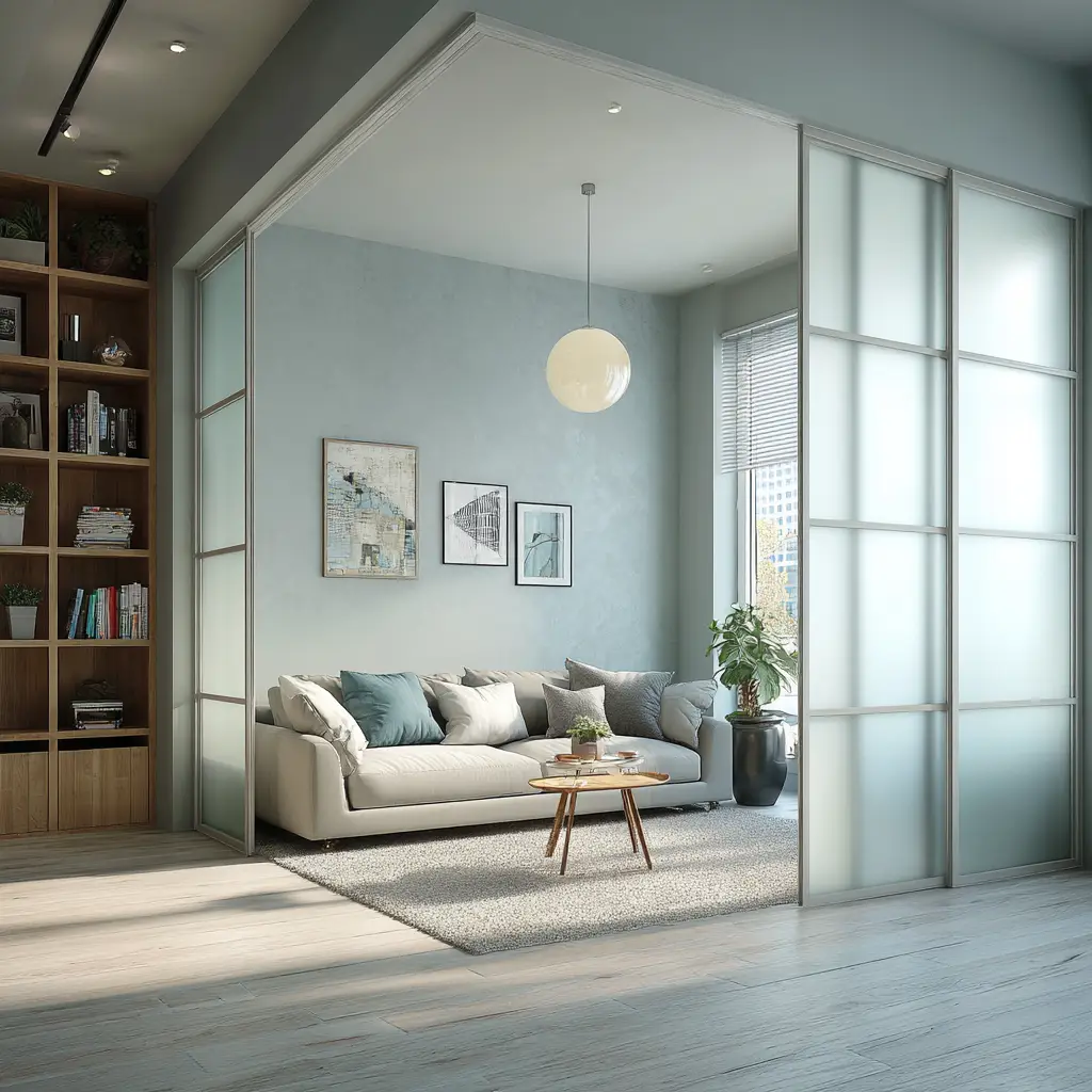 Frosted Glass Partition