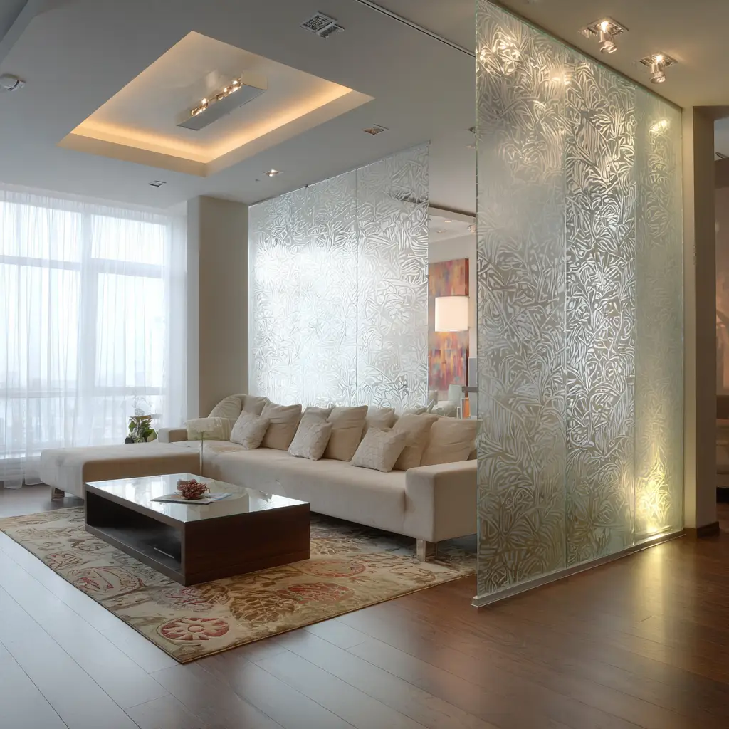 Frosted Glass Partition