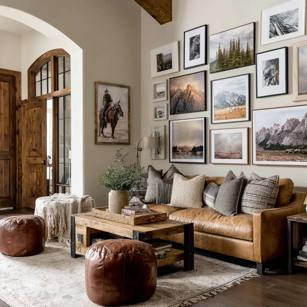 Gallery Wall with Western Art