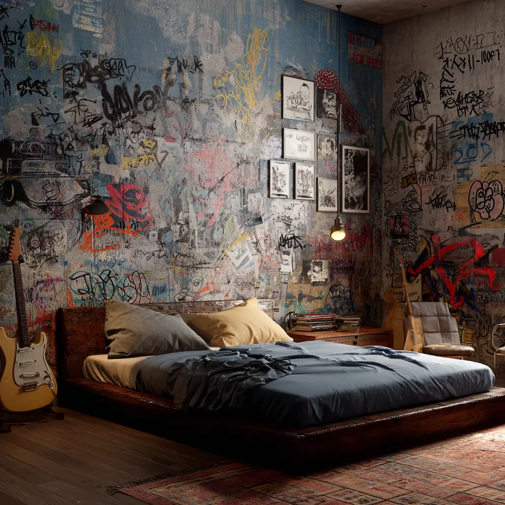 Graffiti and Sketch Wall