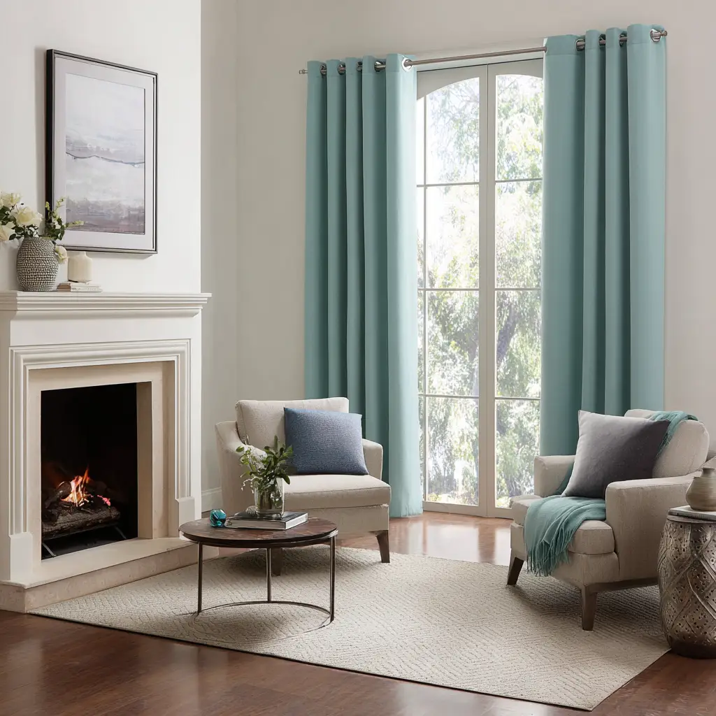 Grommet-top curtains