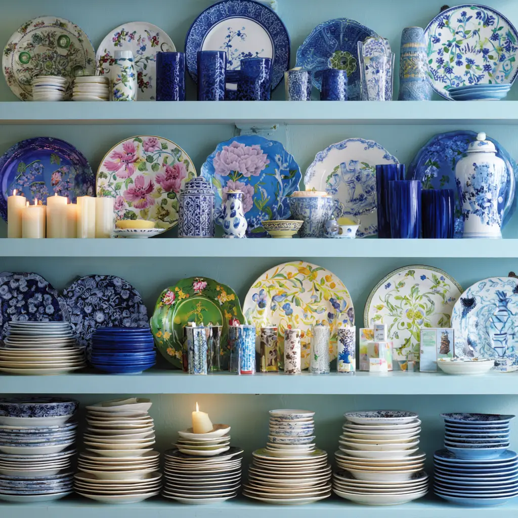 Hand-Painted Dishes for Display