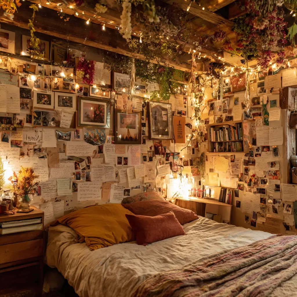 Handwritten Notes and Polaroid Walls